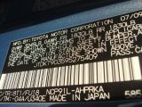 2009 Yaris Color Code for Bayou Blue Pearl - Color Code: 8T1