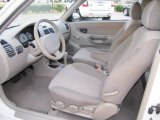 2001 Hyundai Accent GS Coupe Beige Interior