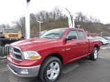 2009 Inferno Red Crystal Pearl Dodge Ram 1500 SLT Quad Cab 4x4 #73989315