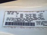 1998 Tacoma Color Code for White - Color Code: 045