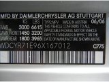 2006 G Color Code for Iridium Silver Metallic - Color Code: 775