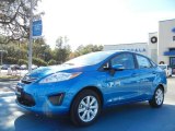 2013 Blue Candy Ford Fiesta SE Sedan #74368823