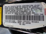 2003 GS Color Code for Black Onyx - Color Code: 202