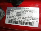2012 MX-5 Miata Color Code for True Red - Color Code: A4A