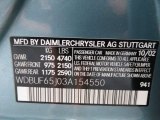 2003 E Color Code for Wedgewood Blue Metallic - Color Code: 941