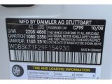 2009 SL Color Code for Diamond White Metallic - Color Code: 799