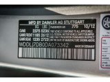 2013 CLS Color Code for Iridium Silver Metallic - Color Code: 775