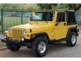 2002 Solar Yellow Jeep Wrangler Sport 4x4 #74543824