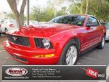 2008 Dark Candy Apple Red Ford Mustang V6 Deluxe Convertible #74567075