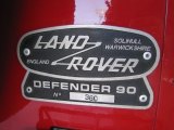 1994 Land Rover Defender 90 Soft Top Marks and Logos