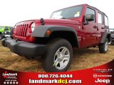 2013 Deep Cherry Red Crystal Pearl Jeep Wrangler Unlimited Sport 4x4 #74624512