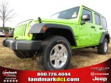 2013 Gecko Green Pearl Jeep Wrangler Unlimited Sport S 4x4 #74624505