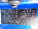 2011 Optima Color Code for Corsa Blue - Color Code: H0