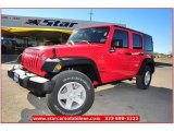 2013 Rock Lobster Red Jeep Wrangler Unlimited Sport S 4x4 #74684450