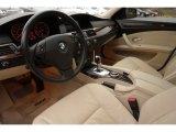 2008 BMW 5 Series 535xi Sedan Cream Beige Dakota Leather Interior