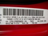 2011 Ram 1500 Color Code for Flame Red - Color Code: PR4