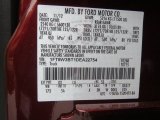 2013 F350 Super Duty Color Code for Autumn Red Metallic - Color Code: GT