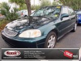 2000 Clover Green Pearl Honda Civic EX Sedan #74868588