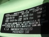 2011 Accent Color Code for Apple Green Metallic - Color Code: G8