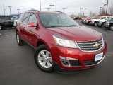 2013 Crystal Red Tintcoat Chevrolet Traverse LT AWD #74868705