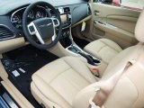 2013 Chrysler 200 Limited Hard Top Convertible Black/Light Frost Beige Interior