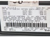 2009 Galant Color Code for Satin Meisai Pearl - Color Code: A88