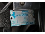 1984 Ferrari BB 512i  Info Tag