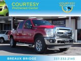 2012 Vermillion Red Ford F250 Super Duty Lariat Crew Cab 4x4 #74925547