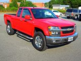 2009 Victory Red Chevrolet Colorado Z71 Extended Cab 4x4 #74925486
