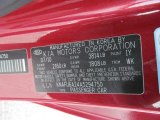 2010 Forte Koup Color Code for Spicy Red - Color Code: IY