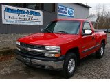 2001 Victory Red Chevrolet Silverado 1500 LS Extended Cab 4x4 #74973315