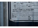 1994 Chevrolet Chevy Van G20 Passenger Conversion Info Tag