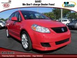 2008 Vivid Red Suzuki SX4 Sport Sedan #74973645