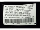 2009 TL Color Code for Crystal Black Pearl - Color Code: NH731P