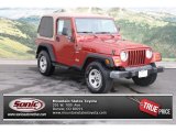 1999 Chili Pepper Red Pearlcoat Jeep Wrangler Sport 4x4 #75123206