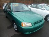 Jade Green Hyundai Accent in 2001