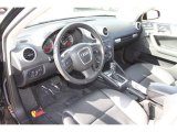 2007 Audi A3 2.0T Black Interior