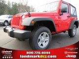 2013 Rock Lobster Red Jeep Wrangler Sport 4x4 #75226616