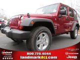 2013 Deep Cherry Red Crystal Pearl Jeep Wrangler Unlimited Sport S 4x4 #75226613