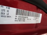 2008 Charger Color Code for Inferno Red Crystal Pearl - Color Code: PRH