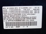 2013 Ridgeline Color Code for Obsidian Blue Pearl - Color Code: 588P
