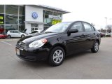 2009 Ebony Black Hyundai Accent GLS 4 Door #75312815