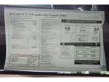 2012 Audi A7 3.0T quattro Premium Plus Window Sticker