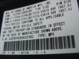 2012 RDX Color Code for Polished Metal Metallic - Color Code: NH737M