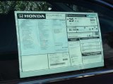 2013 Honda Accord EX-L V6 Coupe Window Sticker