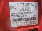 2010 F250 Super Duty Color Code for Vermillion Red - Color Code: F1