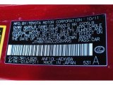 2012 HS Color Code for Matador Red Mica - Color Code: 3R1