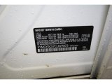 2012 X5 M Color Code for Alpine White - Color Code: 300