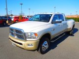 2012 Bright White Dodge Ram 3500 HD Laramie Longhorn Crew Cab 4x4 Dually #75457711