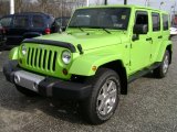 Gecko Green Pearl Jeep Wrangler Unlimited in 2013